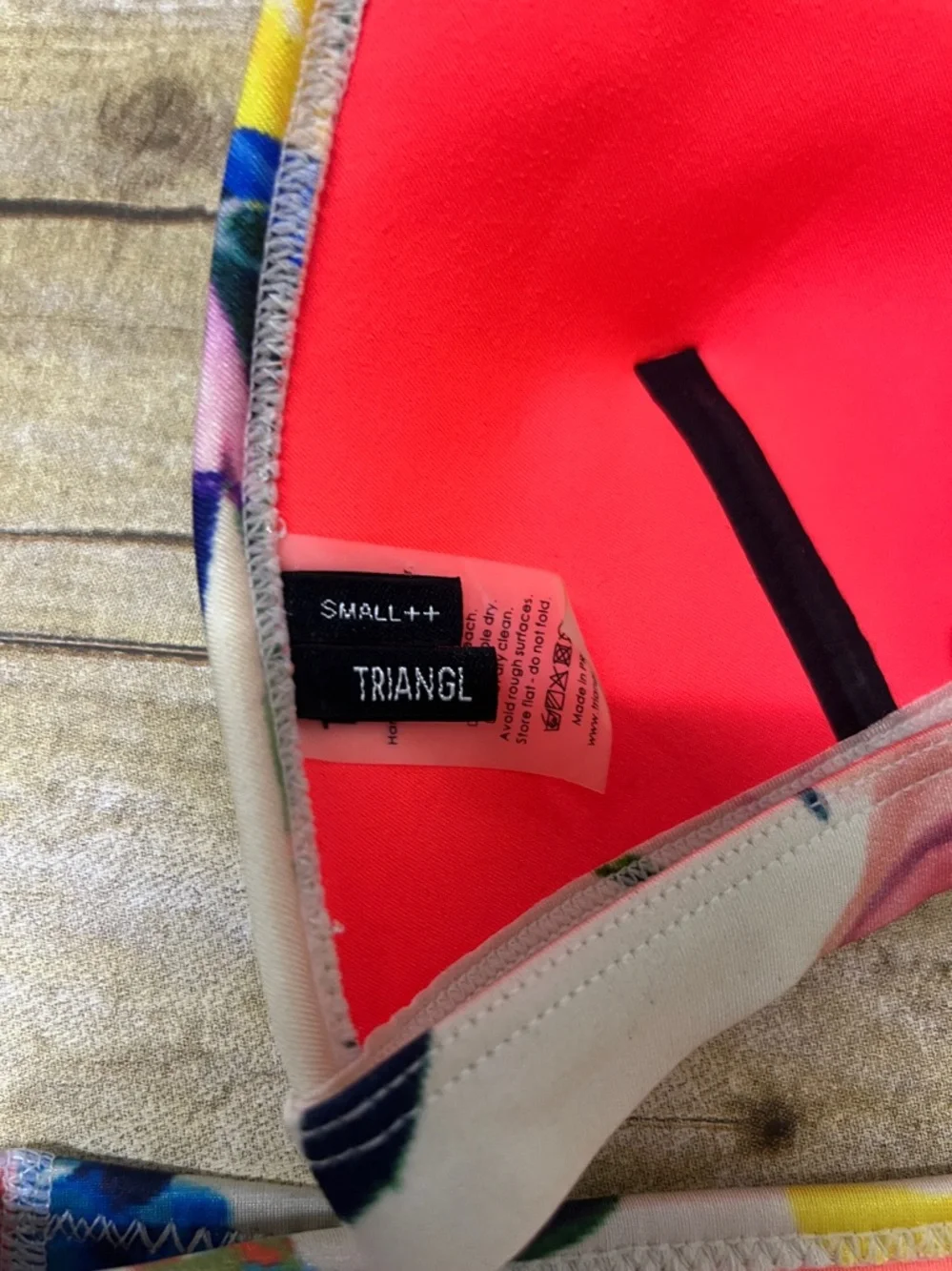 triangl swimwear Multicolor neoprene Floral Bikini size Small